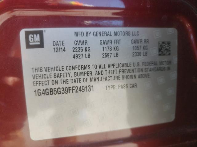 Photo 9 VIN: 1G4GB5G39FF249131 - BUICK LACROSSE 