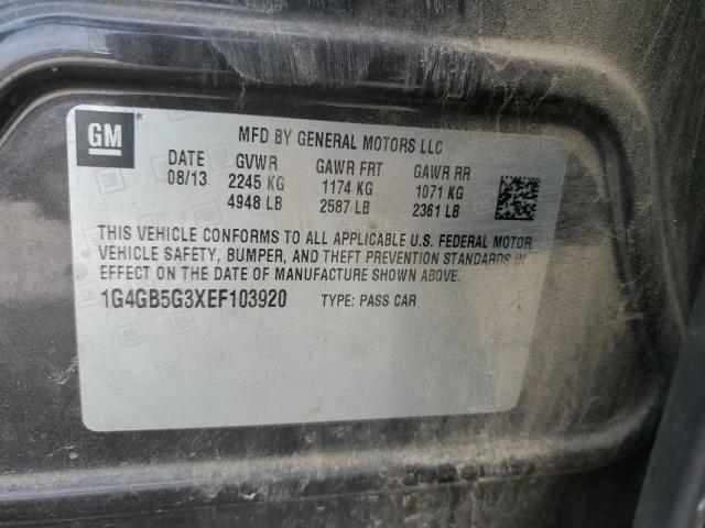 Photo 11 VIN: 1G4GB5G3XEF103920 - BUICK LACROSSE 