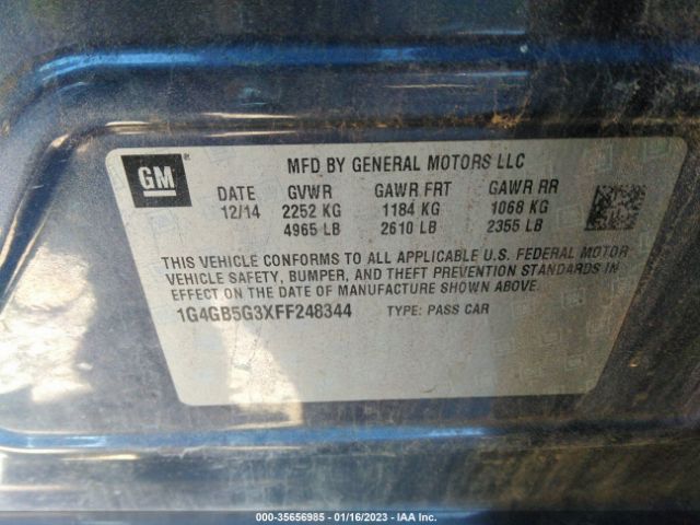 Photo 8 VIN: 1G4GB5G3XFF248344 - BUICK LACROSSE 