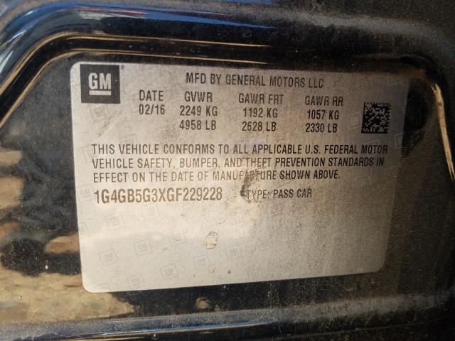 Photo 9 VIN: 1G4GB5G3XGF229228 - BUICK LACROSSE 