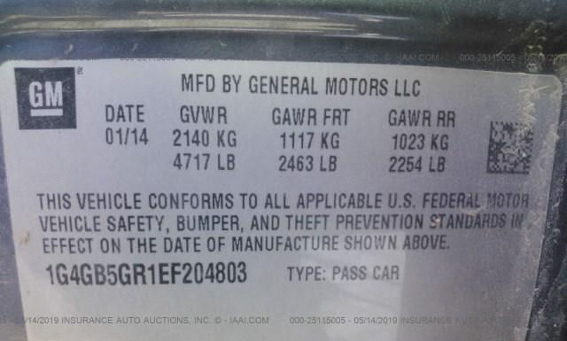 Photo 8 VIN: 1G4GB5GR1EF204803 - BUICK LACROSSE 