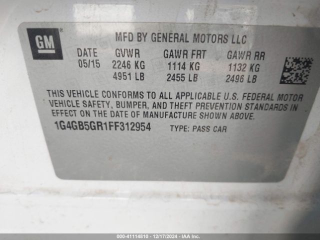 Photo 8 VIN: 1G4GB5GR1FF312954 - BUICK LACROSSE 