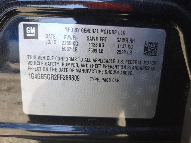 Photo 9 VIN: 1G4GB5GR2FF288809 - BUICK LACROSSE 