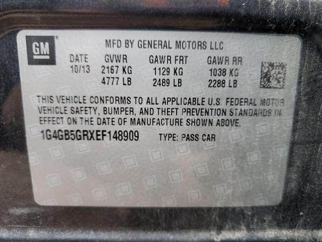 Photo 11 VIN: 1G4GB5GRXEF148909 - BUICK LACROSSE 