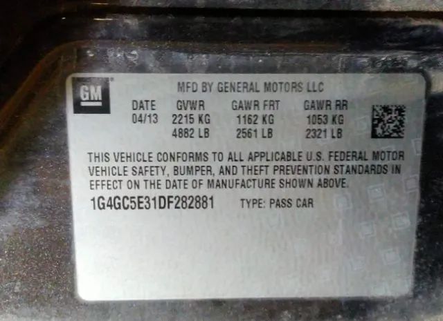 Photo 8 VIN: 1G4GC5E31DF282881 - BUICK LACROSSE 