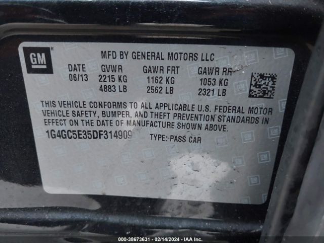 Photo 8 VIN: 1G4GC5E35DF314909 - BUICK LACROSSE 