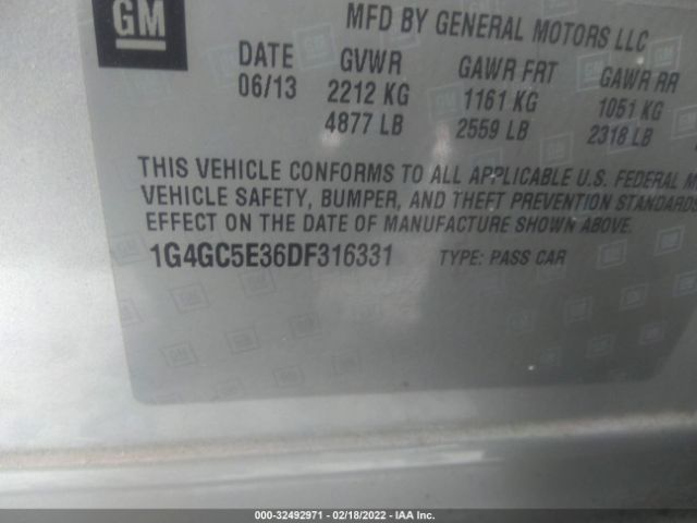 Photo 8 VIN: 1G4GC5E36DF316331 - BUICK LACROSSE 