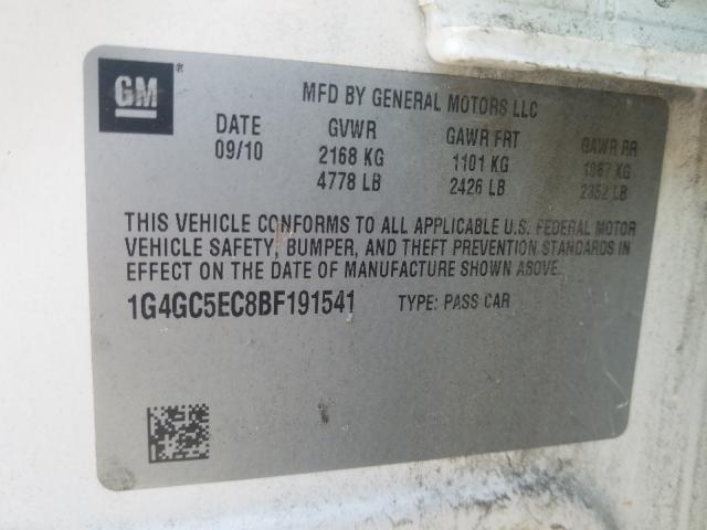 Photo 9 VIN: 1G4GC5EC8BF191541 - BUICK LACROSSE C 