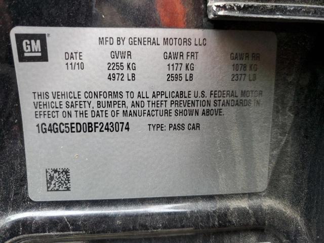 Photo 11 VIN: 1G4GC5ED0BF243074 - BUICK LACROSSE C 