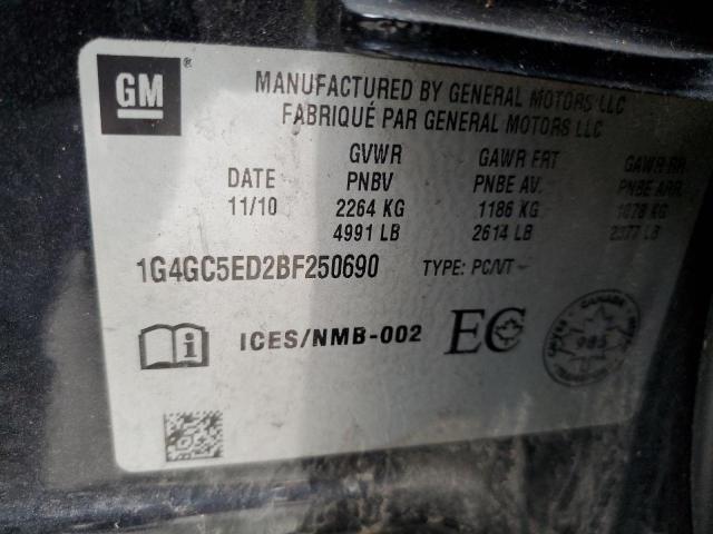 Photo 9 VIN: 1G4GC5ED2BF250690 - BUICK LACROSSE C 