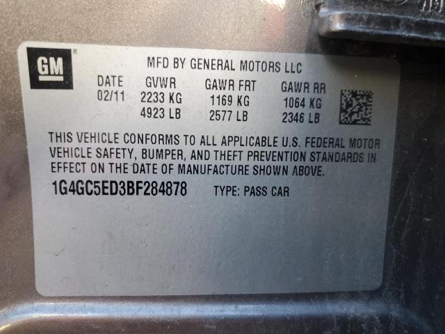 Photo 11 VIN: 1G4GC5ED3BF284878 - BUICK LACROSSE 