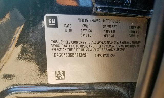 Photo 9 VIN: 1G4GC5ED6BF213691 - BUICK LACROSSE 