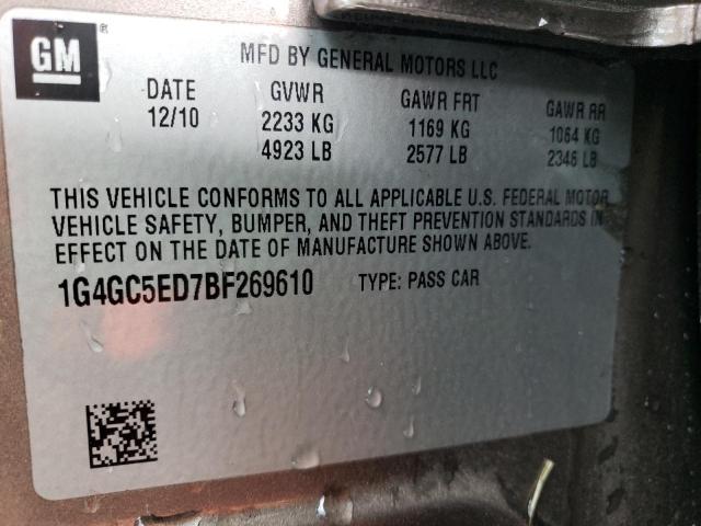 Photo 12 VIN: 1G4GC5ED7BF269610 - BUICK LACROSSE C 