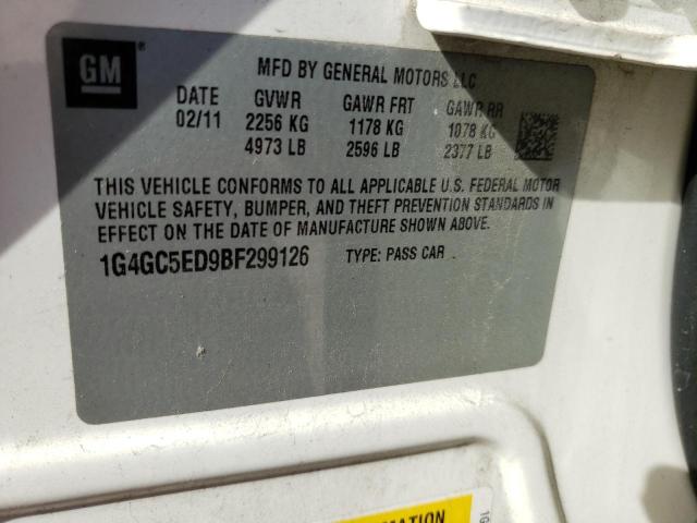 Photo 11 VIN: 1G4GC5ED9BF299126 - BUICK LACROSSE 