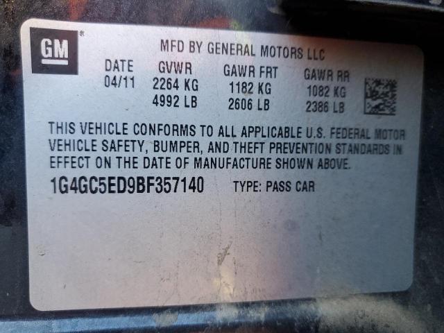 Photo 12 VIN: 1G4GC5ED9BF357140 - BUICK LACROSSE C 