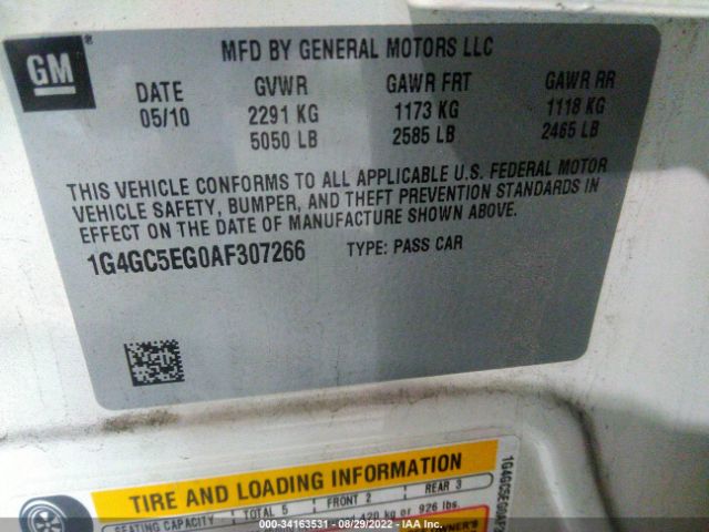 Photo 8 VIN: 1G4GC5EG0AF307266 - BUICK LACROSSE 