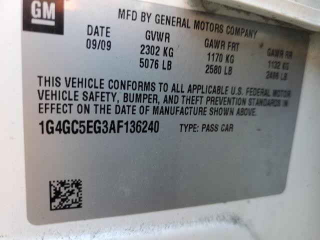 Photo 11 VIN: 1G4GC5EG3AF136240 - BUICK LACROSSE C 