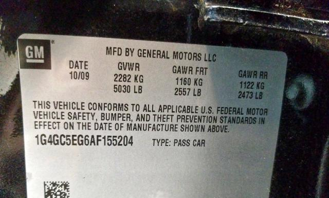 Photo 9 VIN: 1G4GC5EG6AF155204 - BUICK LACROSSE 