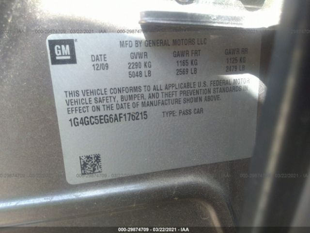 Photo 8 VIN: 1G4GC5EG6AF176215 - BUICK LACROSSE 