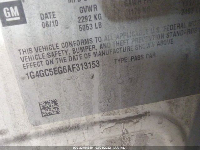 Photo 8 VIN: 1G4GC5EG6AF313153 - BUICK LACROSSE 