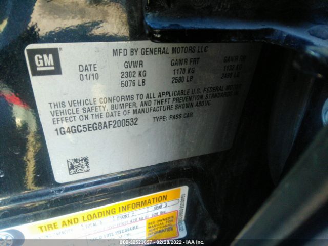 Photo 8 VIN: 1G4GC5EG8AF200532 - BUICK LACROSSE 