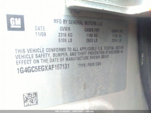 Photo 8 VIN: 1G4GC5EGXAF167131 - BUICK LACROSSE 