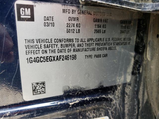 Photo 9 VIN: 1G4GC5EGXAF246198 - BUICK LACROSSE C 