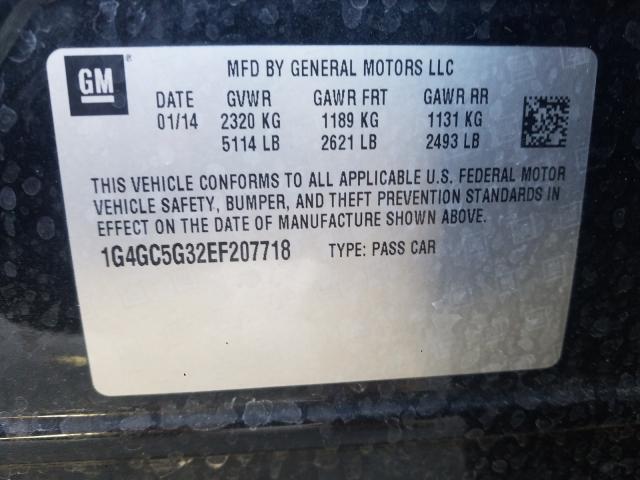 Photo 9 VIN: 1G4GC5G32EF207718 - BUICK LACROSSE 