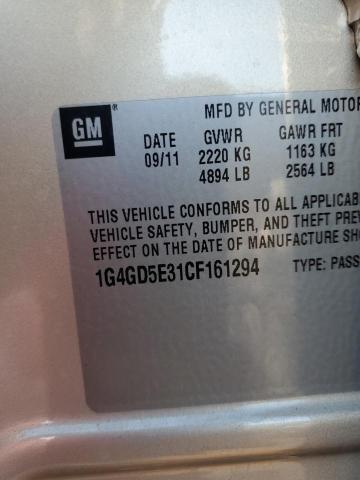 Photo 12 VIN: 1G4GD5E31CF161294 - BUICK LACROSSE P 