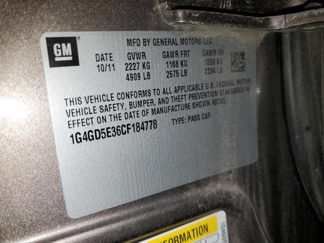 Photo 8 VIN: 1G4GD5E36CF184778 - BUICK LACROSSE P 