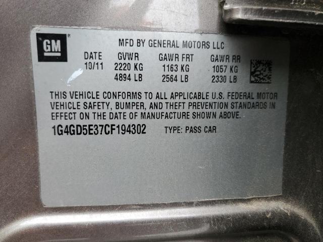 Photo 11 VIN: 1G4GD5E37CF194302 - BUICK LACROSSE P 