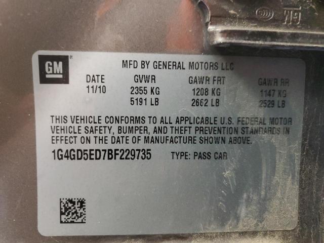 Photo 13 VIN: 1G4GD5ED7BF229735 - BUICK LACROSSE C 