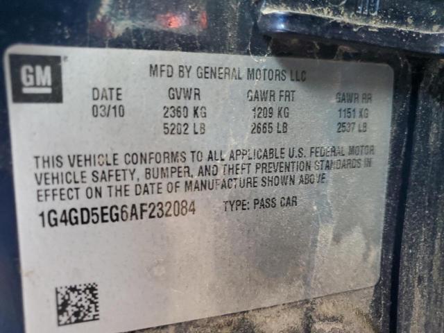 Photo 11 VIN: 1G4GD5EG6AF232084 - BUICK LACROSSE 