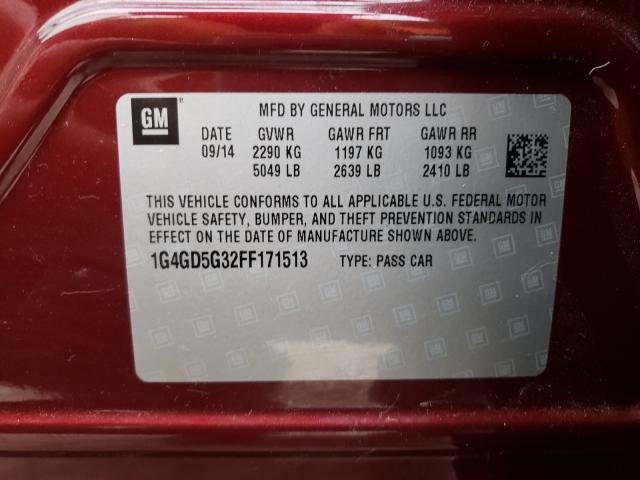 Photo 9 VIN: 1G4GD5G32FF171513 - BUICK LACROSSE P 