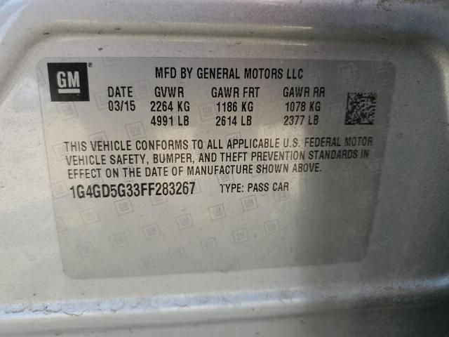 Photo 11 VIN: 1G4GD5G33FF283267 - BUICK LACROSSE P 