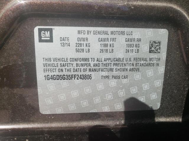 Photo 9 VIN: 1G4GD5G35FF243806 - BUICK LACROSSE P 