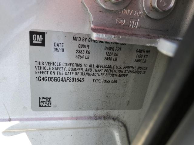 Photo 11 VIN: 1G4GD5GG4AF301643 - BUICK LACROSSE C 