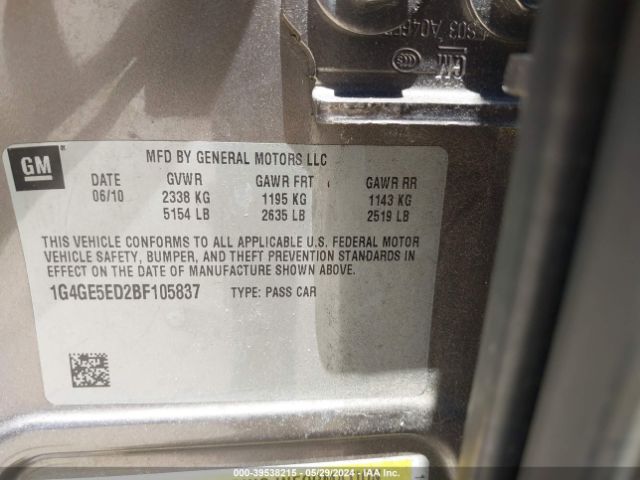 Photo 8 VIN: 1G4GE5ED2BF105837 - BUICK LACROSSE 