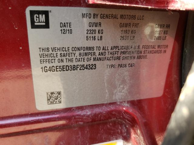 Photo 9 VIN: 1G4GE5ED3BF254323 - BUICK LACROSSE C 