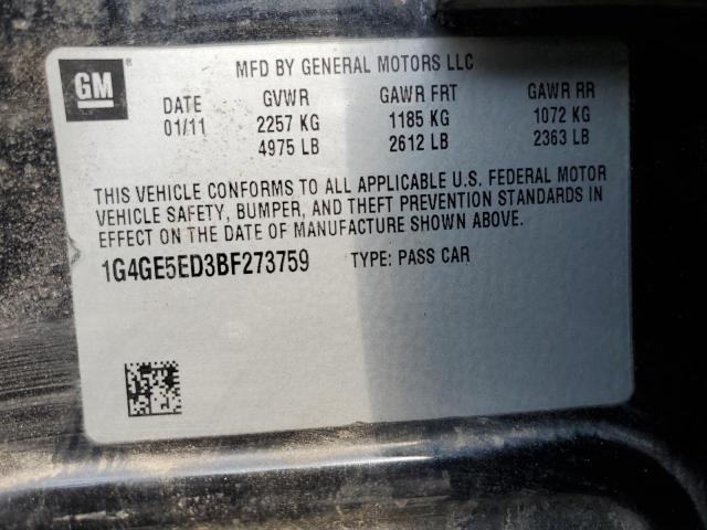 Photo 11 VIN: 1G4GE5ED3BF273759 - BUICK LACROSSE 