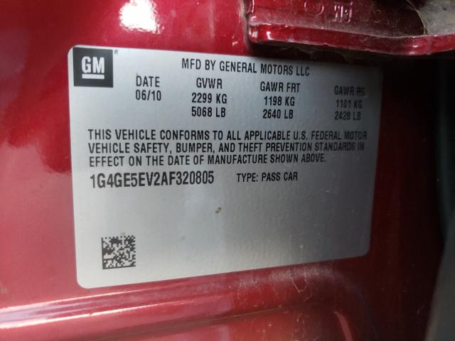 Photo 9 VIN: 1G4GE5EV2AF320805 - BUICK LACROSSE C 