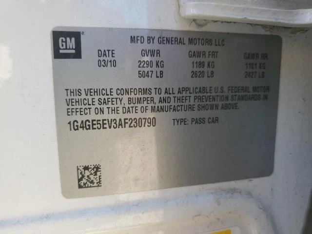 Photo 12 VIN: 1G4GE5EV3AF230790 - BUICK LACROSSE C 