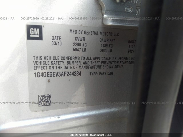 Photo 8 VIN: 1G4GE5EV3AF244284 - BUICK LACROSSE 