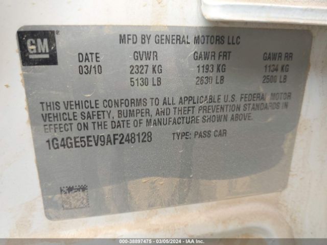 Photo 8 VIN: 1G4GE5EV9AF248128 - BUICK LACROSSE 