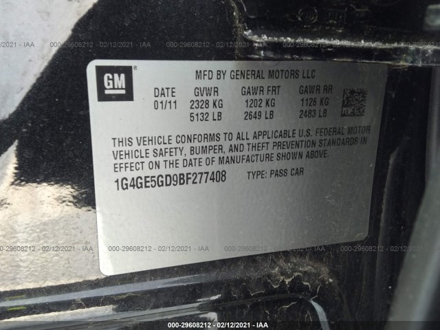 Photo 8 VIN: 1G4GE5GD9BF277408 - BUICK LACROSSE 