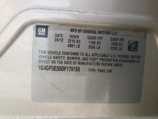 Photo 12 VIN: 1G4GF5E38DF179156 - BUICK LACROSSE 