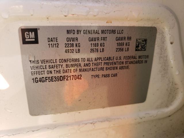 Photo 11 VIN: 1G4GF5E39DF217042 - BUICK LACROSSE 