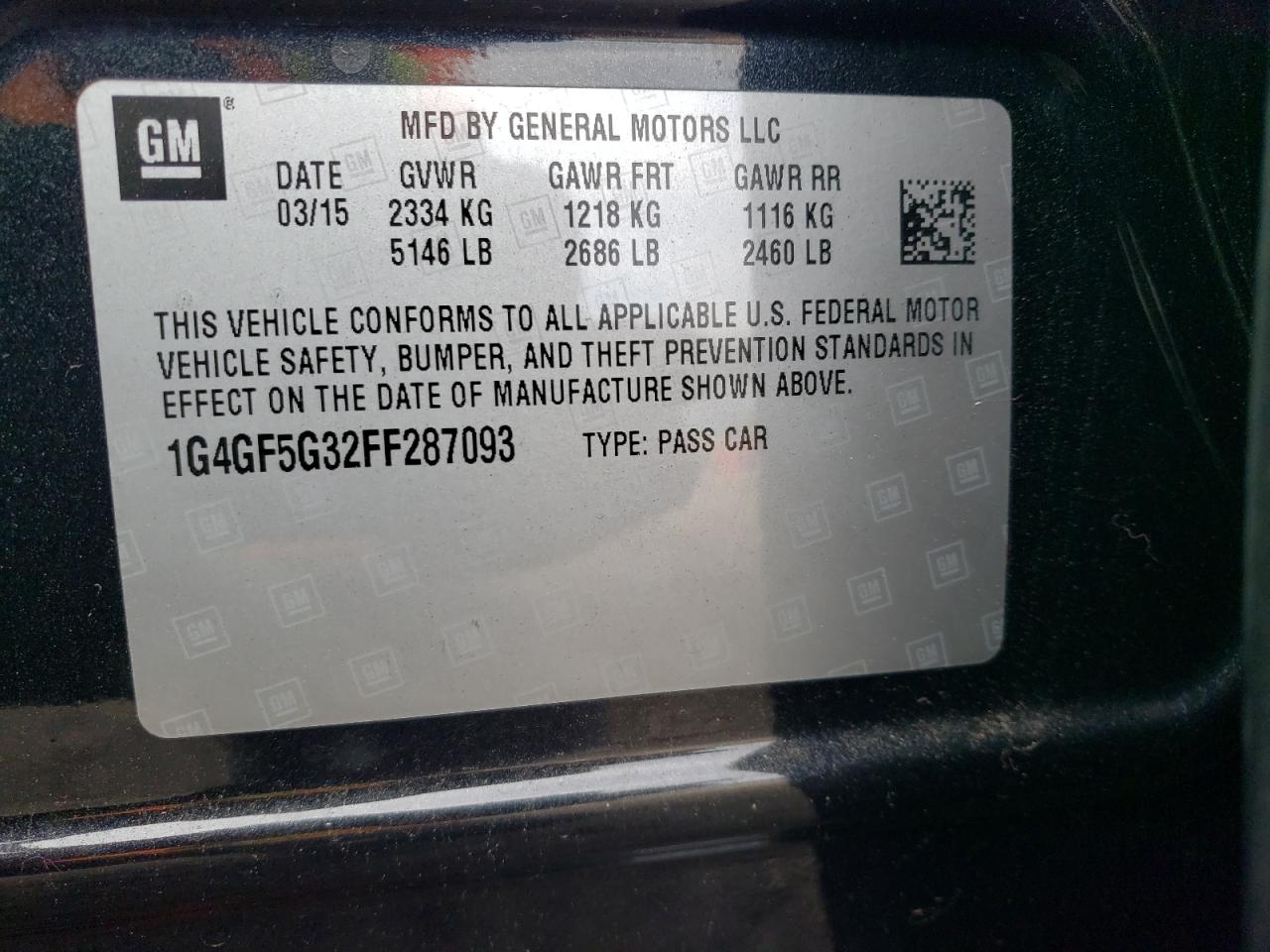 Photo 12 VIN: 1G4GF5G32FF287093 - BUICK LACROSSE 