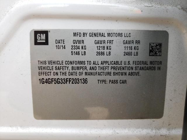 Photo 9 VIN: 1G4GF5G33FF203136 - BUICK LACROSSE P 