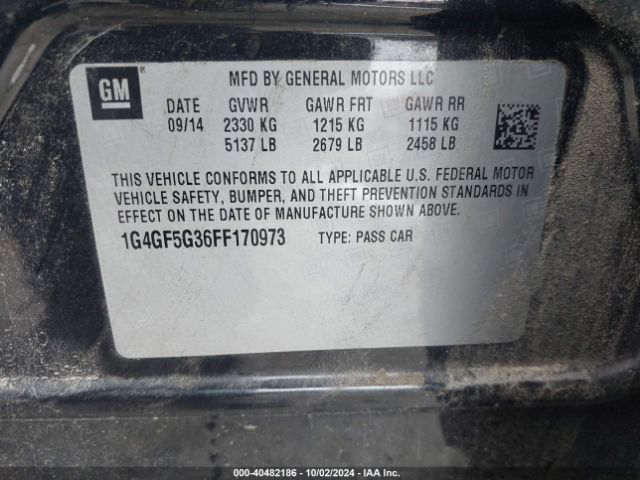 Photo 8 VIN: 1G4GF5G36FF170973 - BUICK LACROSSE 